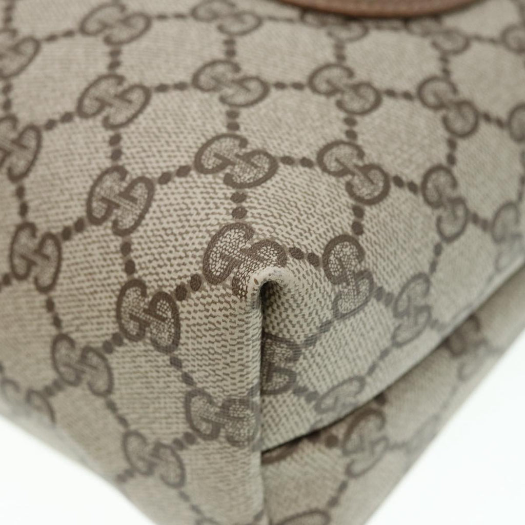 GUCCI GG Canvas Web Sherry Line Tote Bag PVC Leather Beige Green Red kk302