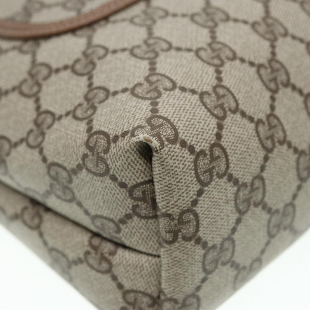GUCCI GG Canvas Web Sherry Line Tote Bag PVC Leather Beige Green Red kk302