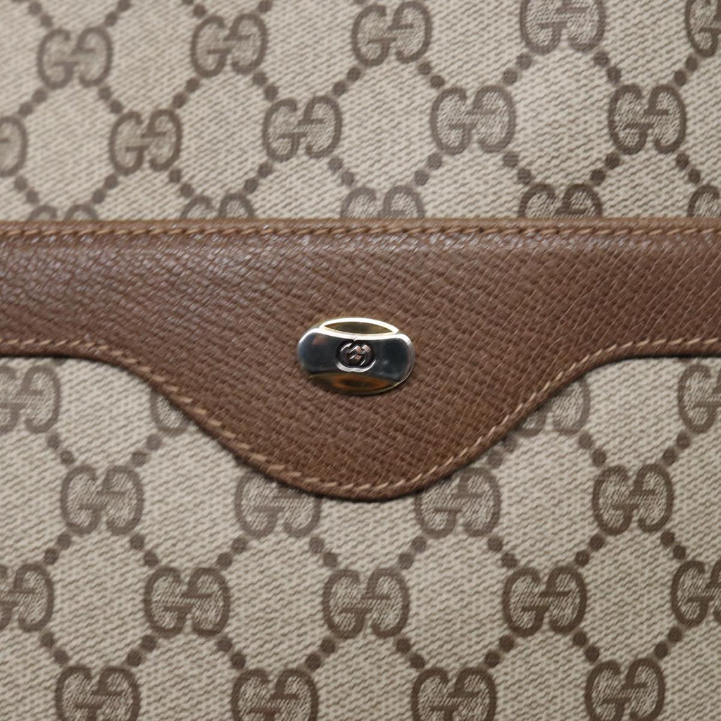 GUCCI GG Canvas Web Sherry Line Tote Bag PVC Leather Beige Green Red kk302