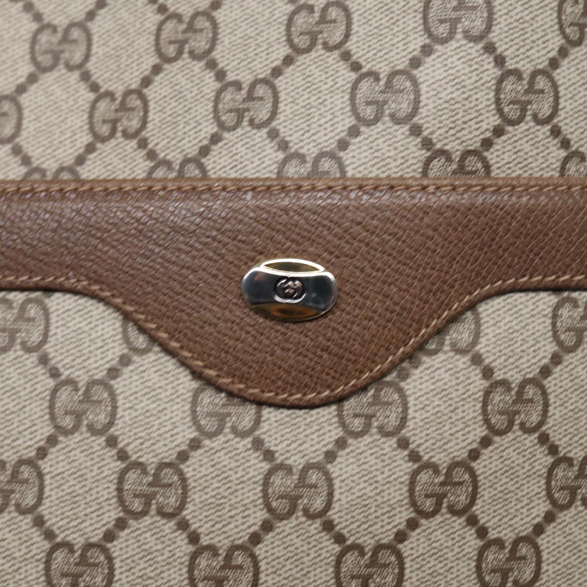 GUCCI GG Canvas Web Sherry Line Tote Bag PVC Leather Beige Green Red kk302
