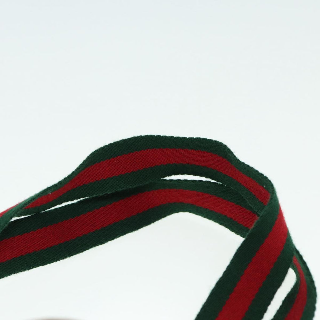 GUCCI GG Canvas Web Sherry Line Tote Bag PVC Leather Beige Green Red kk302