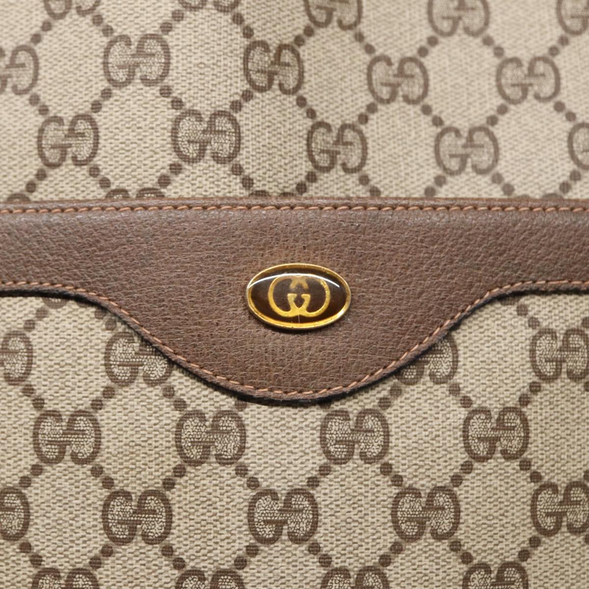 GUCCI GG Canvas Web Sherry Line Tote Bag PVC Leather Beige Green Red kk303