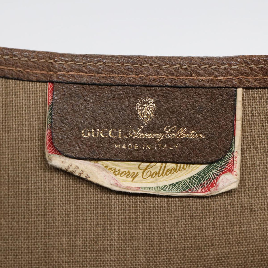 GUCCI GG Canvas Web Sherry Line Tote Bag PVC Leather Beige Green Red kk303