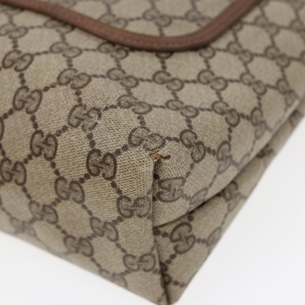 GUCCI GG Canvas Web Sherry Line Tote Bag PVC Leather Beige Green Red kk304