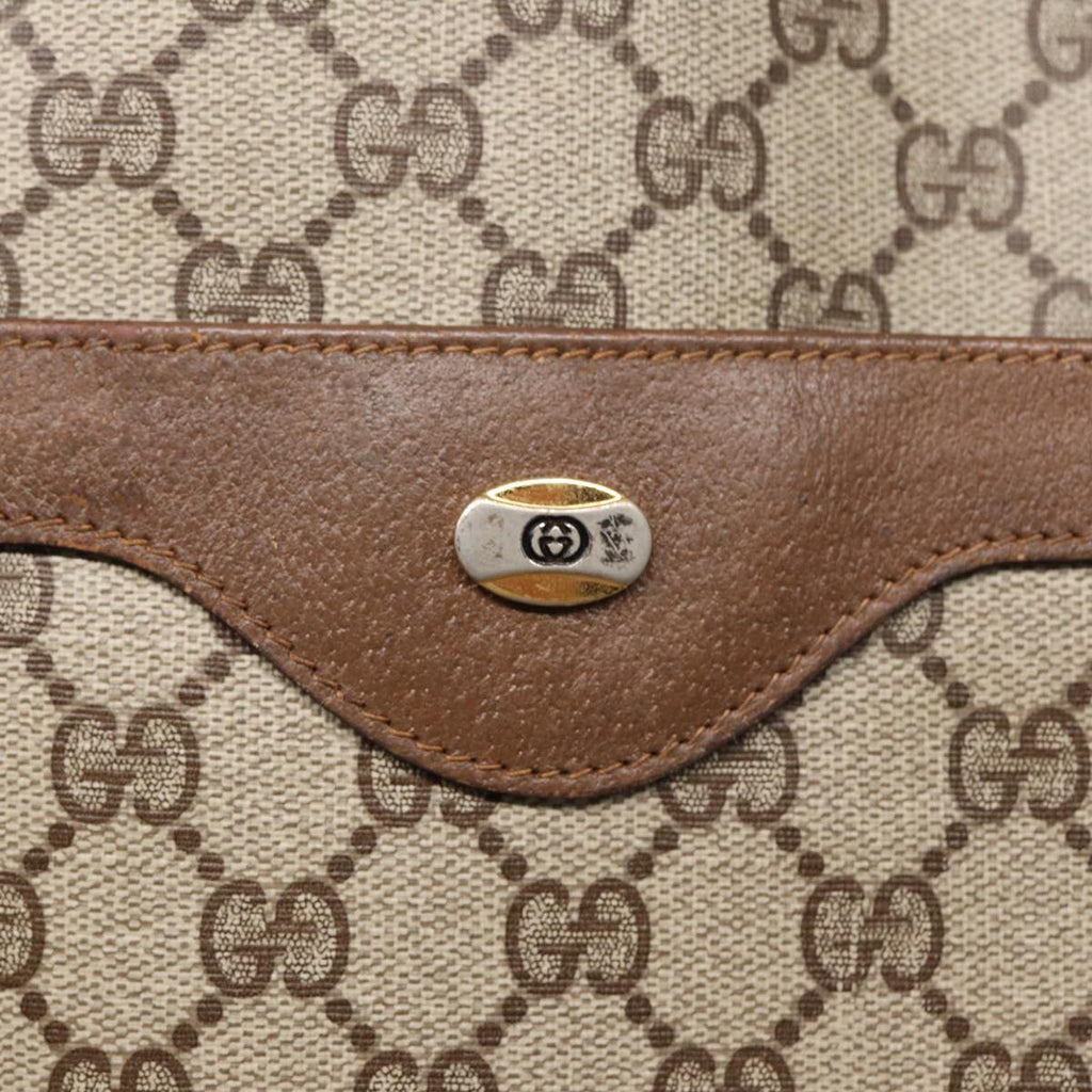 GUCCI GG Canvas Web Sherry Line Tote Bag PVC Leather Beige Green Red kk304