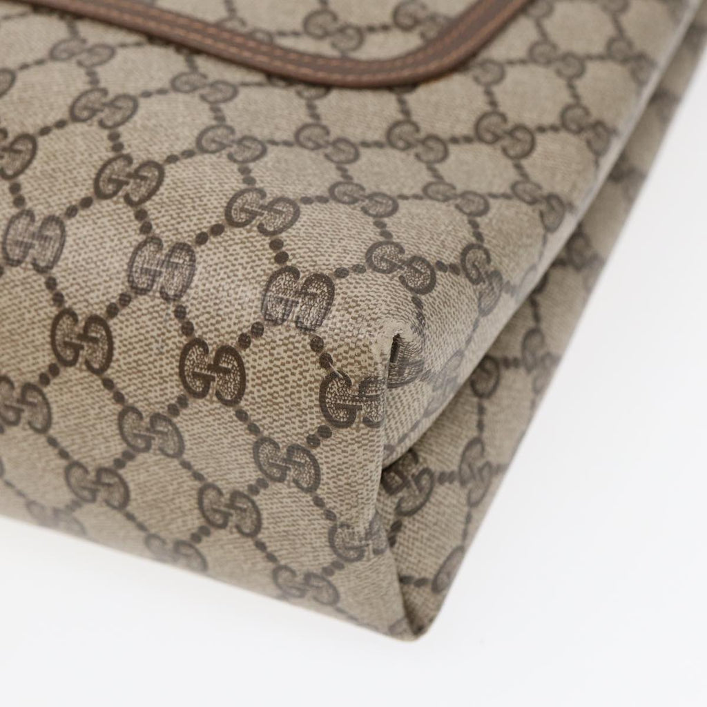 GUCCI GG Canvas Web Sherry Line Tote Bag PVC Leather Beige Green Red kk306