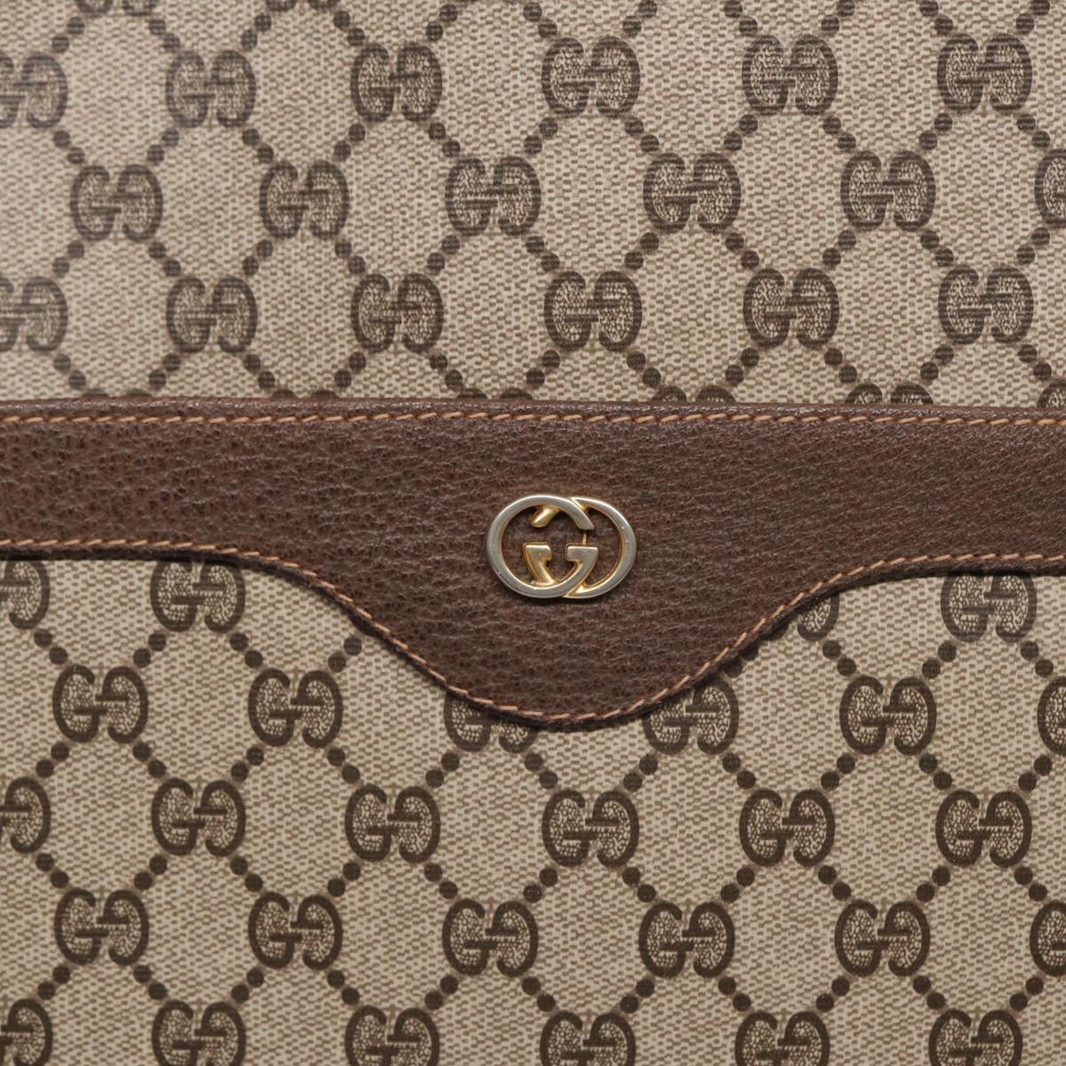 GUCCI GG Canvas Web Sherry Line Tote Bag PVC Leather Beige Green Red kk306
