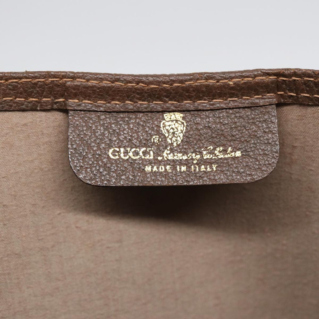 GUCCI GG Canvas Web Sherry Line Tote Bag PVC Leather Beige Green Red kk306