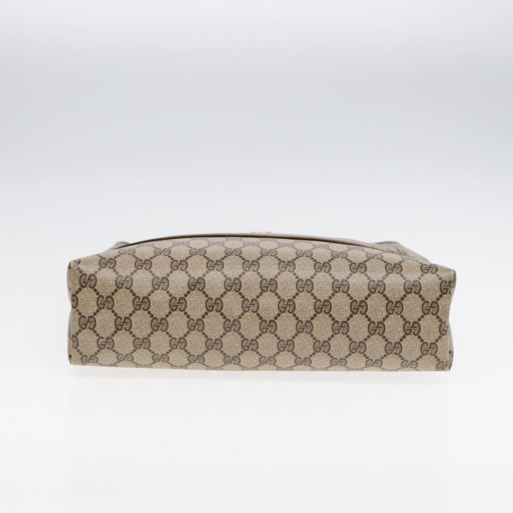 GUCCI GG Canvas Web Sherry Line Tote Bag PVC Leather Beige Green Red kk306