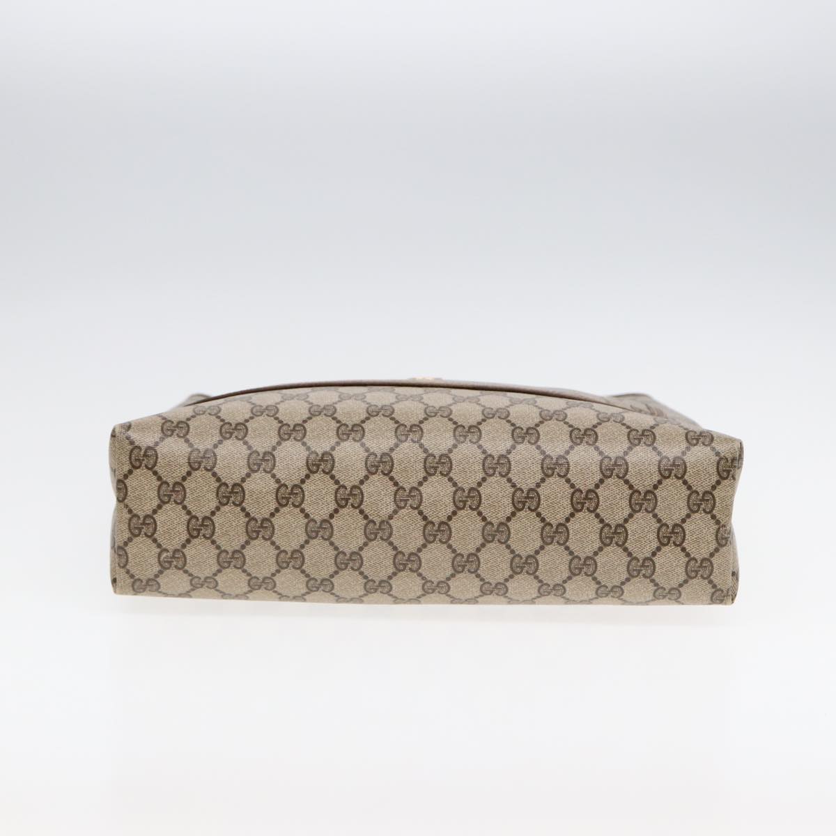 GUCCI GG Canvas Web Sherry Line Tote Bag PVC Leather Beige Green Red kk306