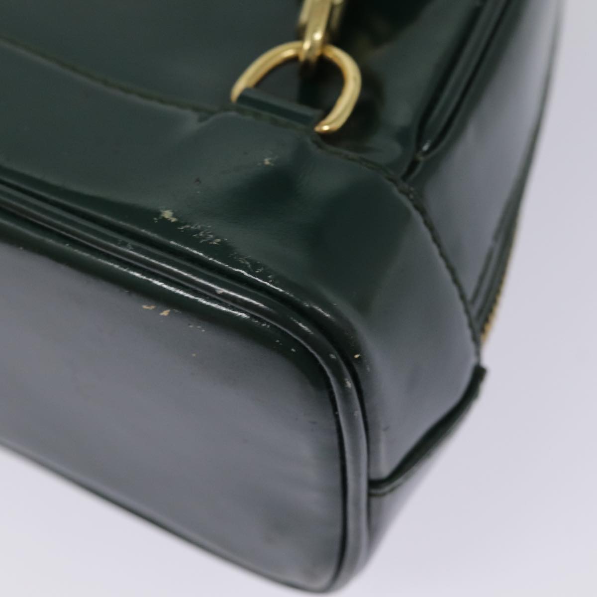 GUCCI Bamboo Body Bag Patent leather Green Gold 003 3444 0127 kk308