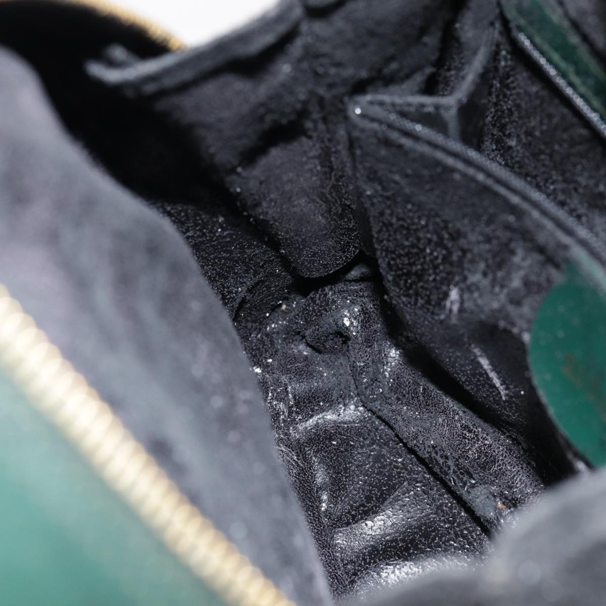 GUCCI Bamboo Body Bag Patent leather Green Gold 003 3444 0127 kk308