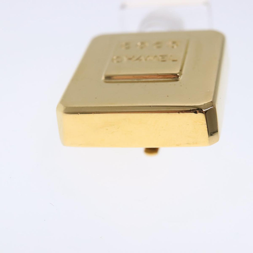 CHANEL Perfume Bottle Earring metal Gold CC kk361