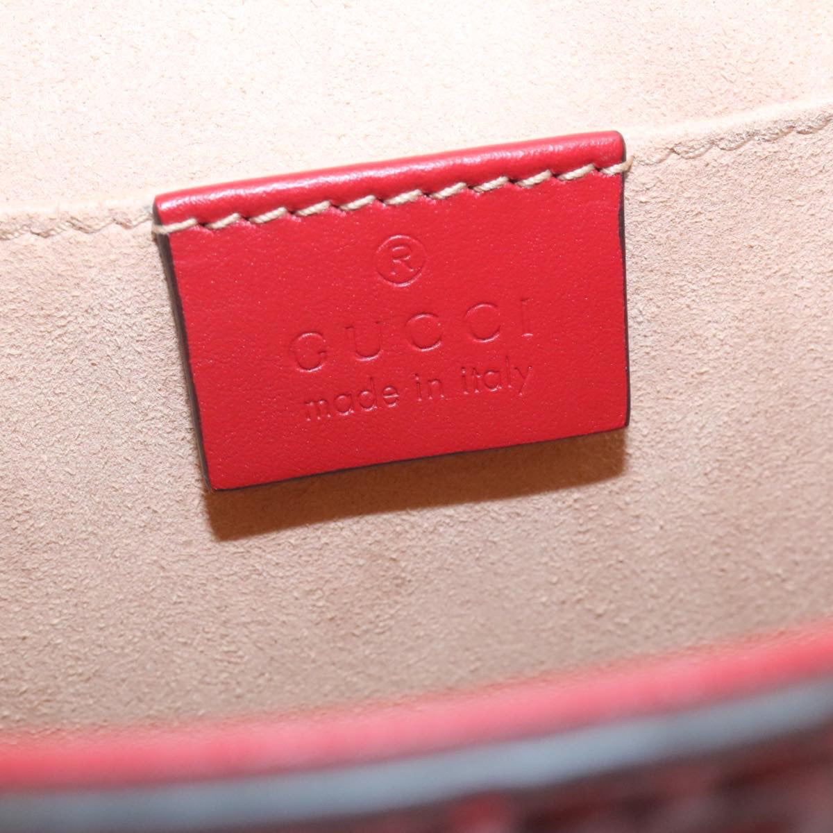 GUCCI Guccissima GG Padlock Backpack Leather Red knn037