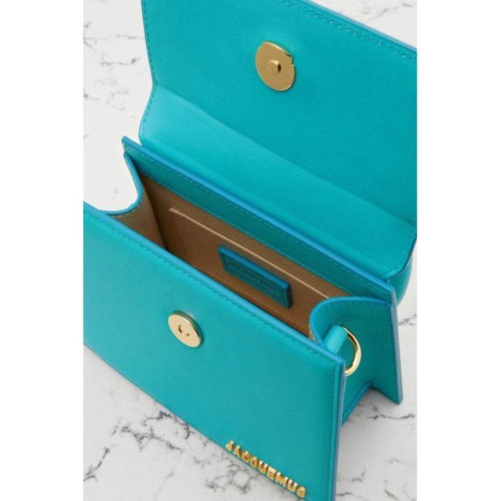 Jacquemus Women Le Chiquito Moyen Blue Leather Shoulder Bag