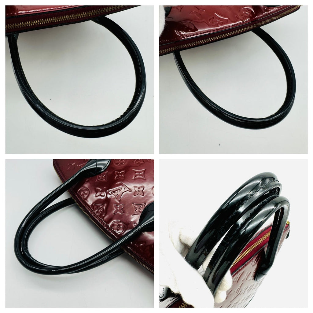 LOUIS VUITTON Lock-it PM Vernis Handbag M90251 Red