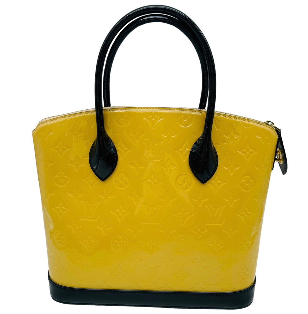 LOUIS VUITTON Lock-it PM Vernis Handbag M90251 Yellow
