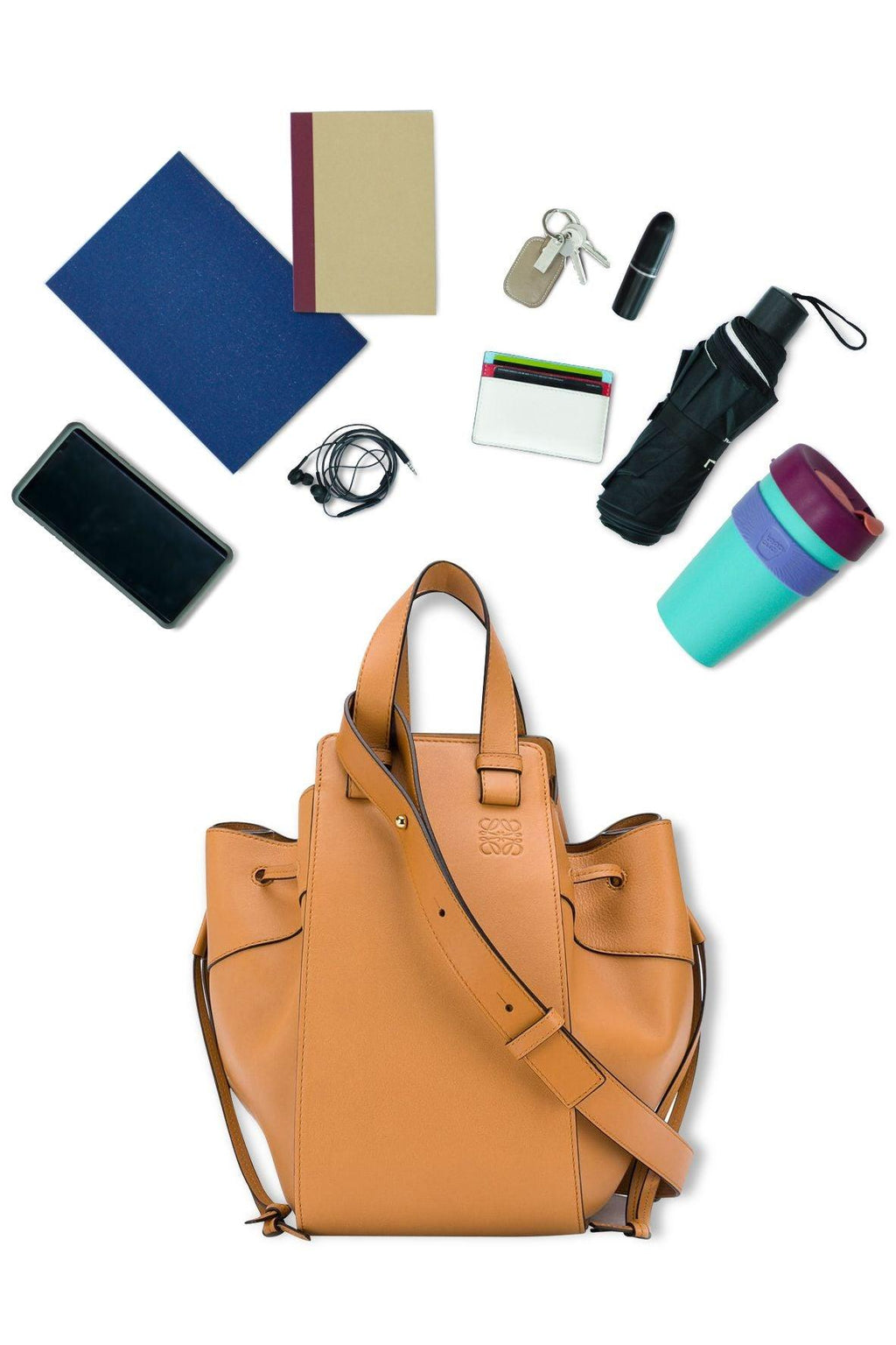Medium Drawstring Hammock Bag Light Caramel