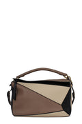 Medium Puzzle Bag Brown Beige Black