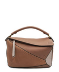Medium Puzzle Bag with Suede Nude Cream Pink