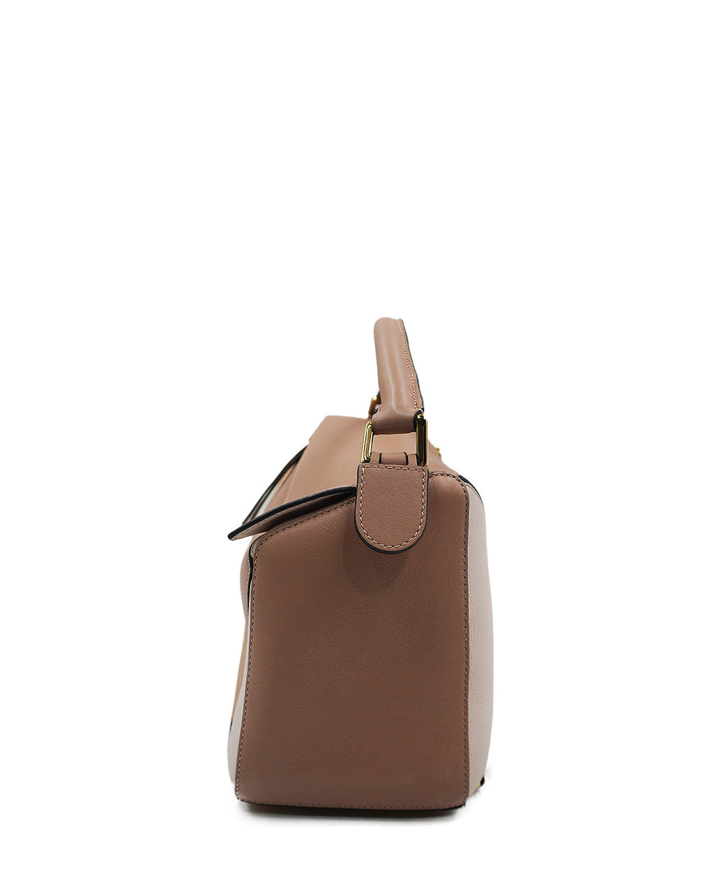 Medium Puzzle Bag with Suede Nude Cream Pink