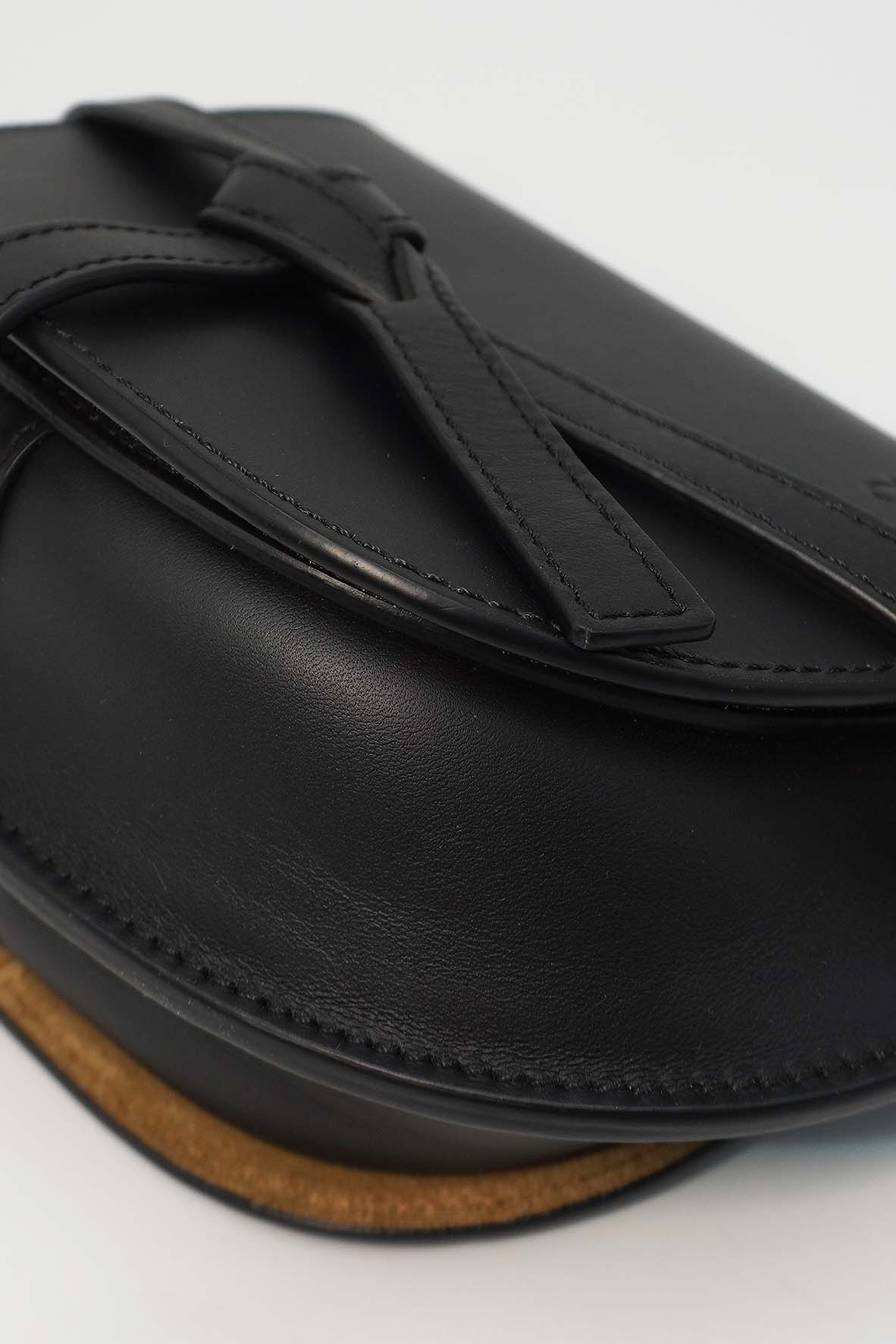 Mini Gate Dual Bag in Soft Calfskin & Jacquard Black