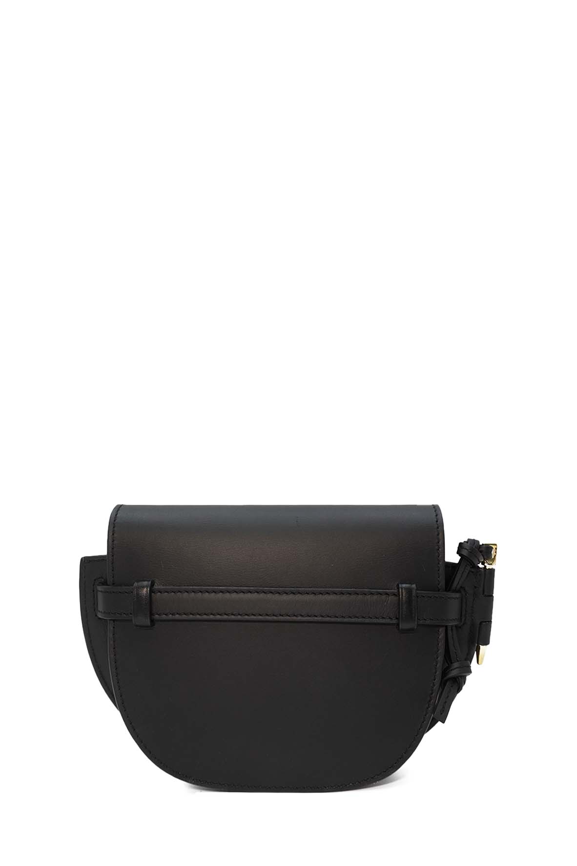 Mini Gate Dual Bag in Soft Calfskin & Jacquard Black