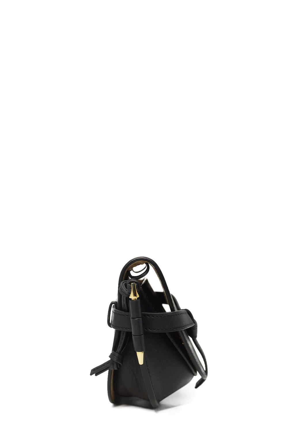 Mini Gate Dual Bag in Soft Calfskin & Jacquard Black