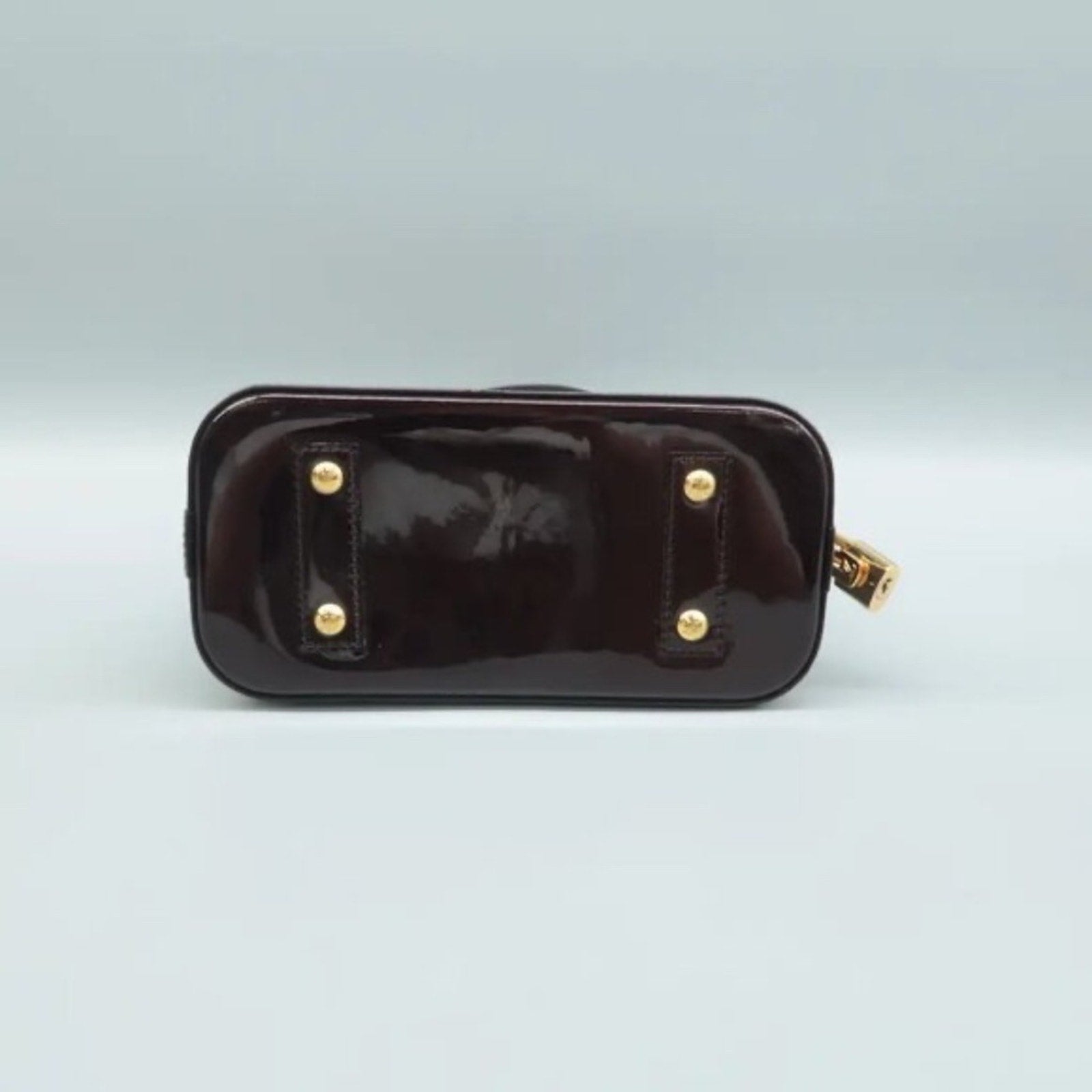 Louis Vuitton Alma BB Burgundy Monogram Patent Leather Satchel