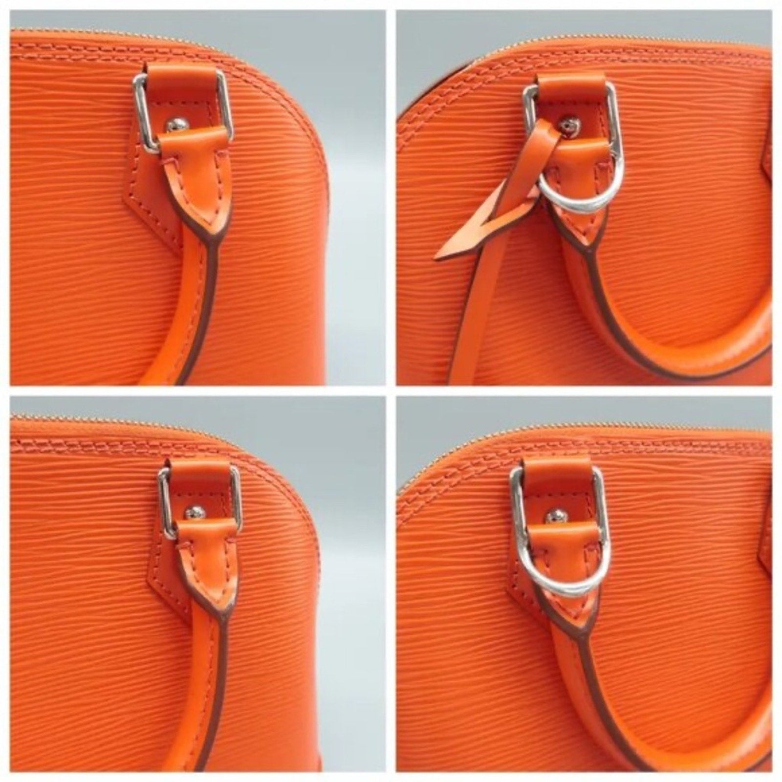 Louis Vuitton Alma BB Orange EPI Leather Satchel