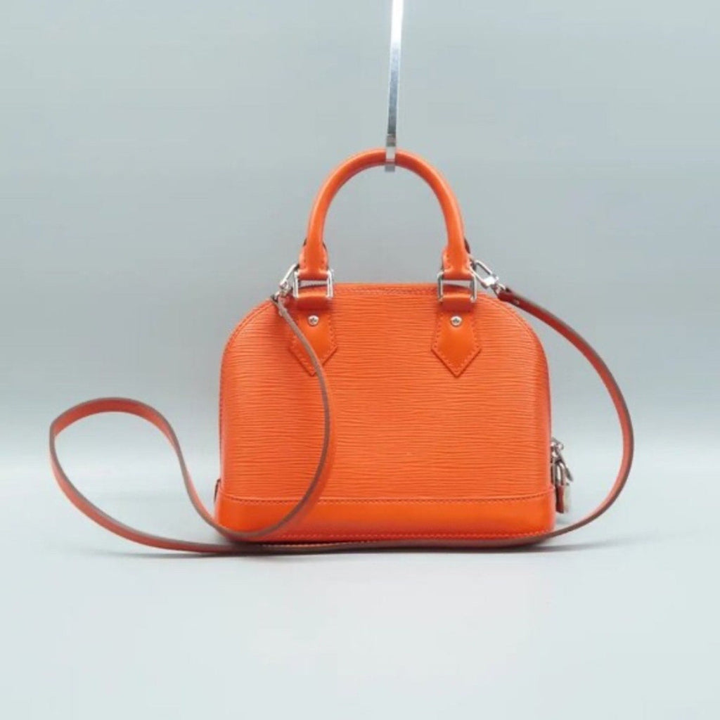 Louis Vuitton Alma BB Orange EPI Leather Satchel