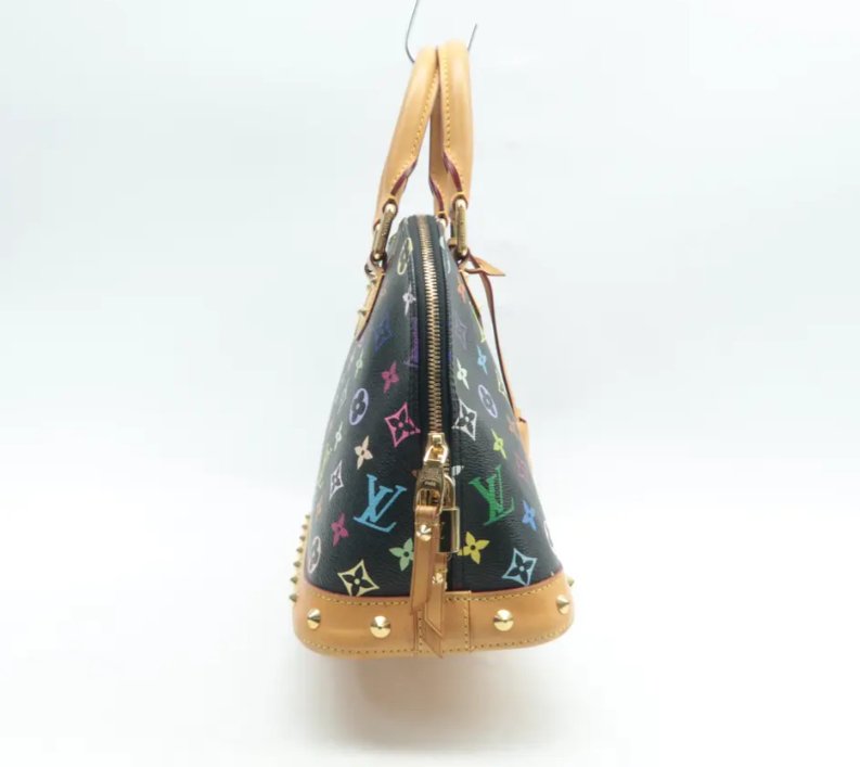 Louis Vuitton Alma Black Canvas Hand Bag