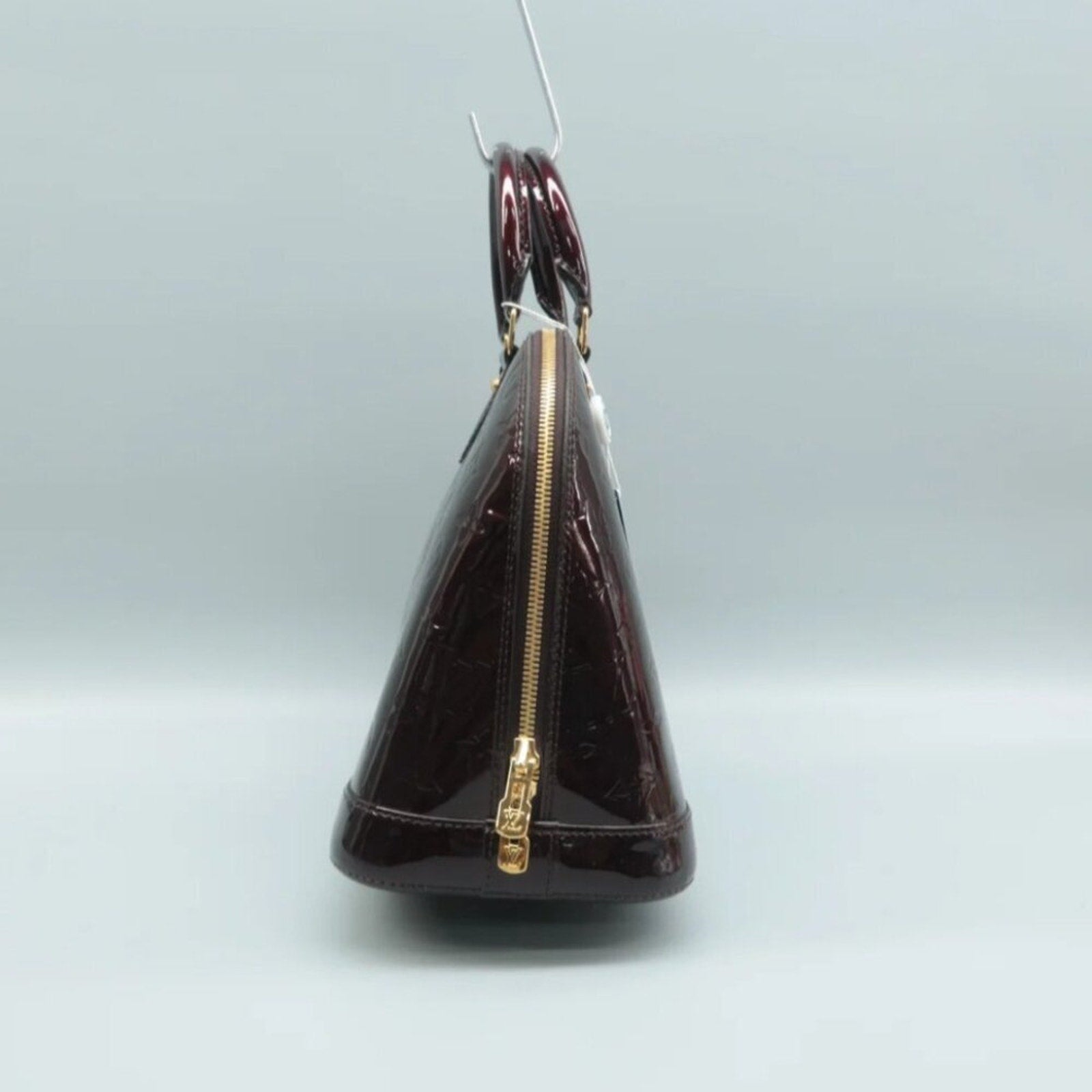 Louis Vuitton Alma Burgundy Patent Leather Hand Bag