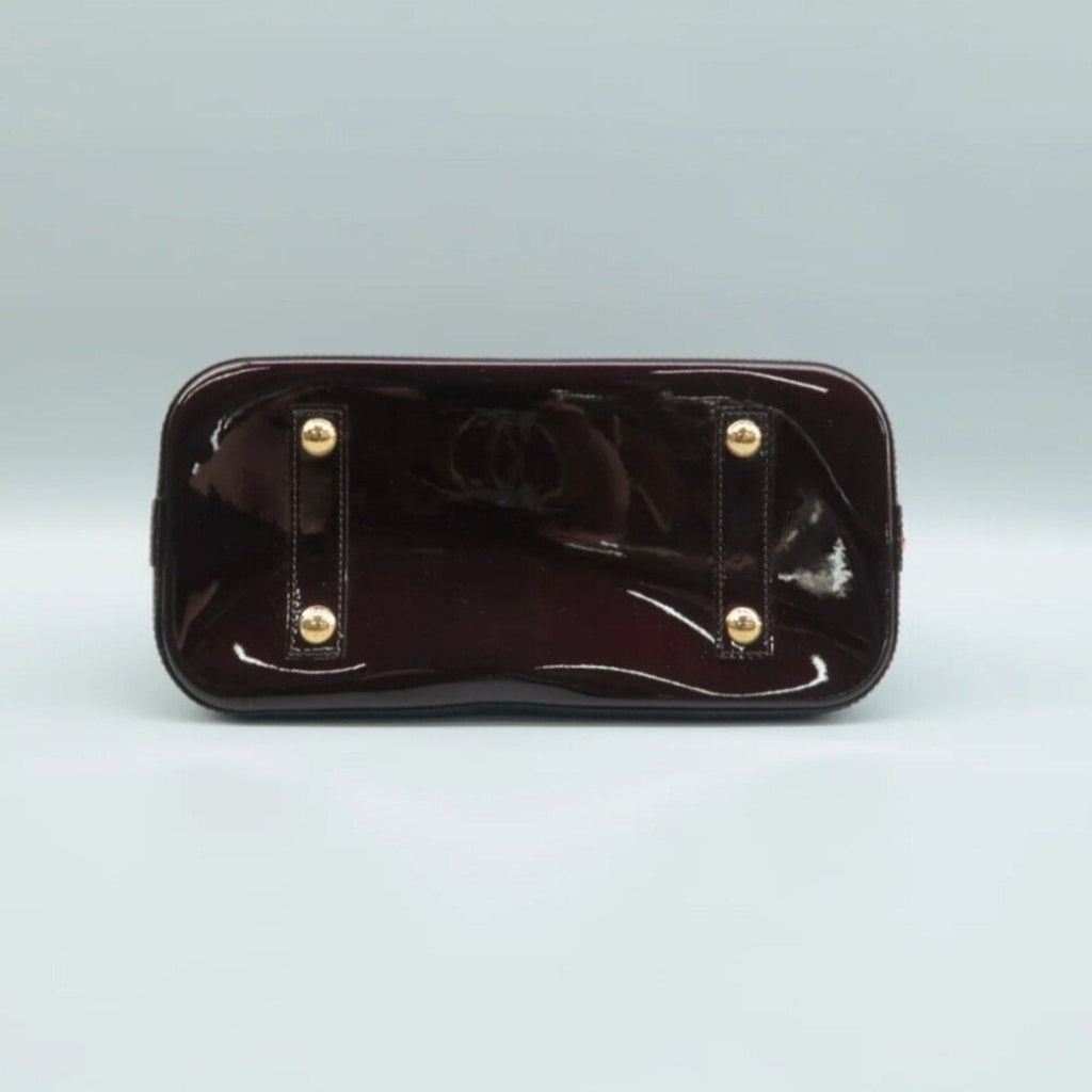 Louis Vuitton Alma Burgundy Patent Leather Hand Bag