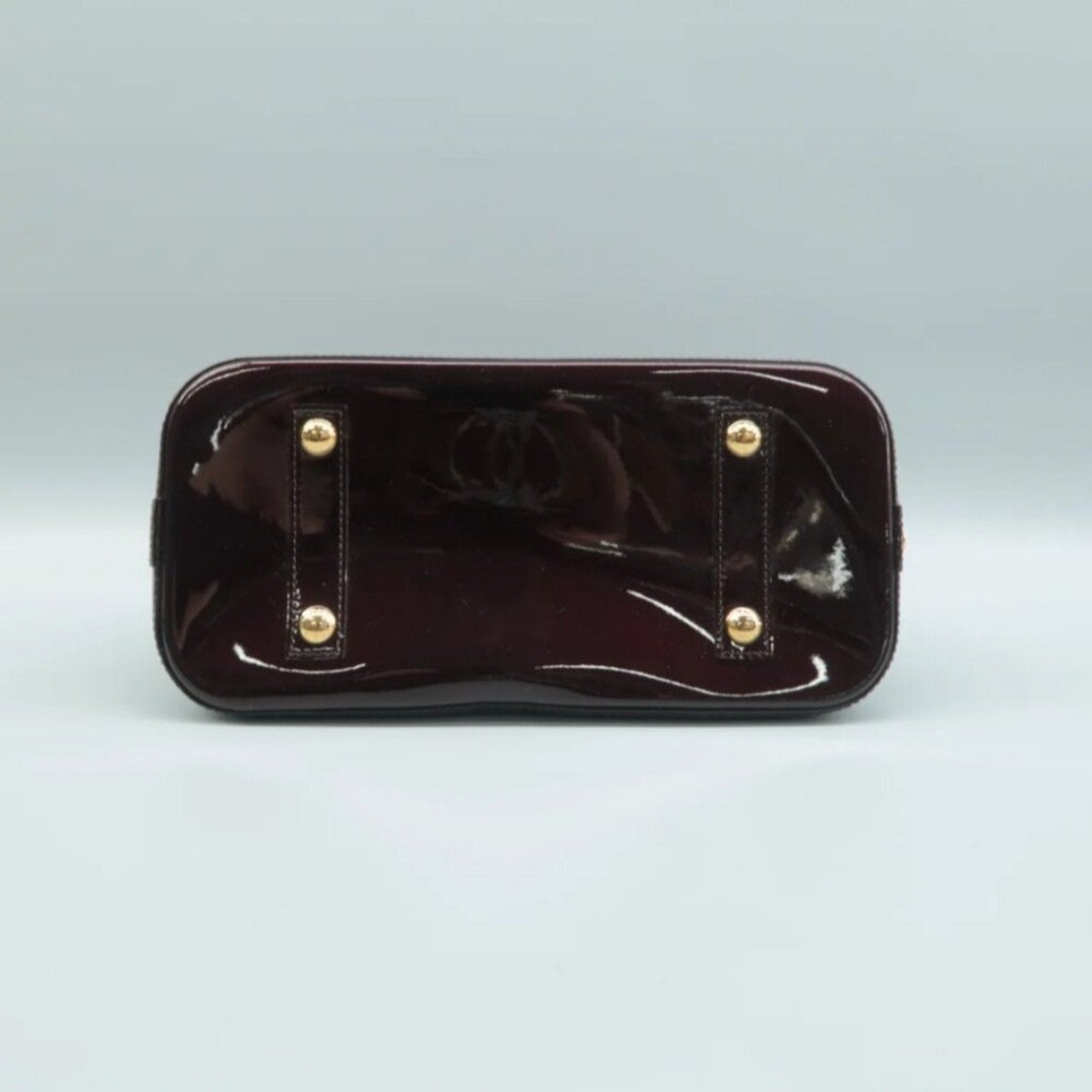 Louis Vuitton Alma Burgundy Patent Leather Hand Bag
