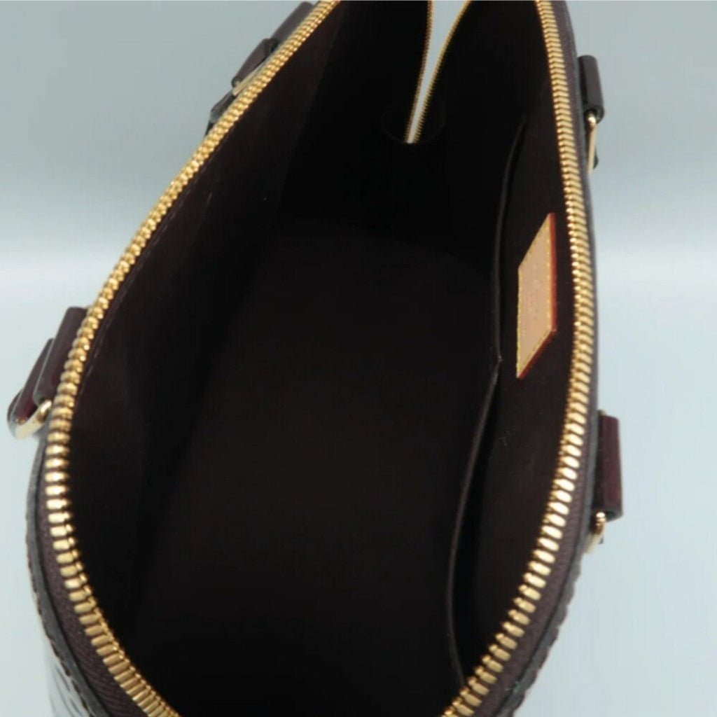 Louis Vuitton Alma Burgundy Patent Leather Hand Bag