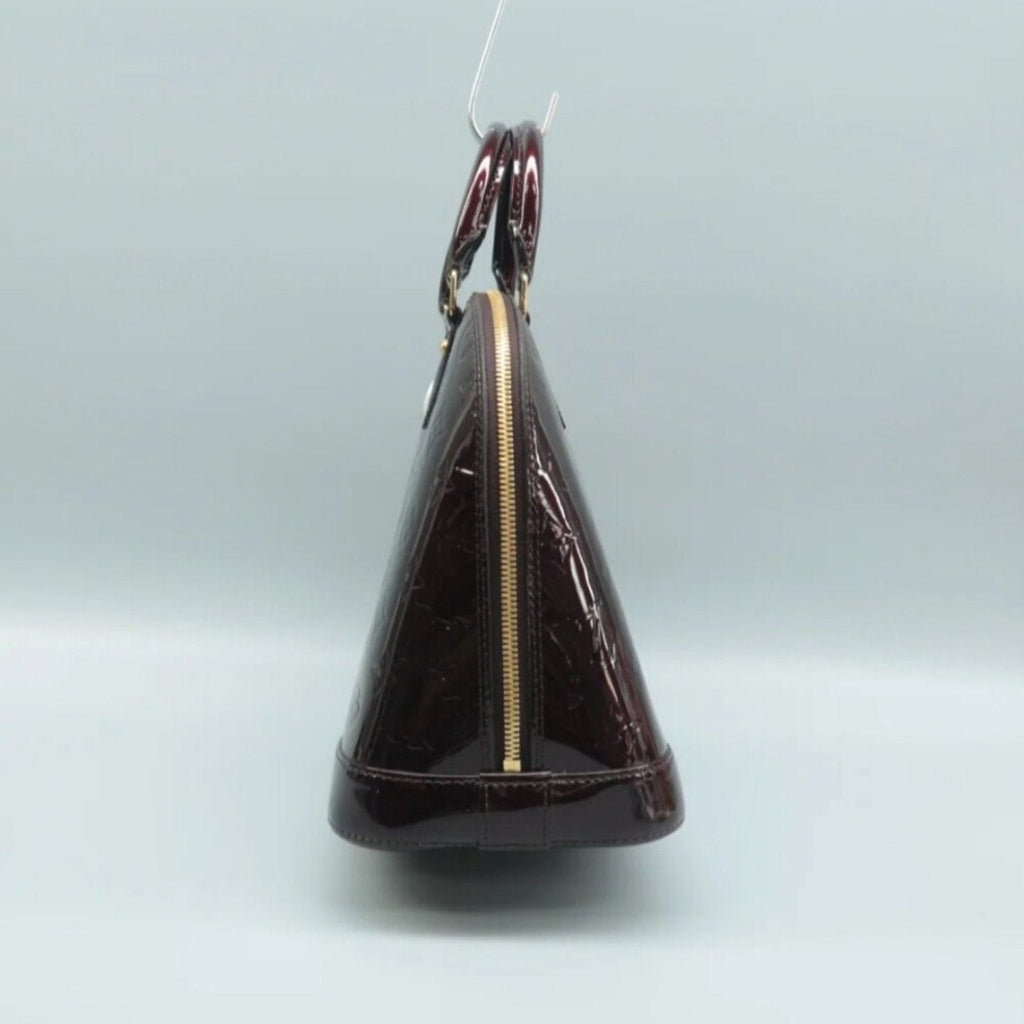Louis Vuitton Alma Burgundy Patent Leather Hand Bag