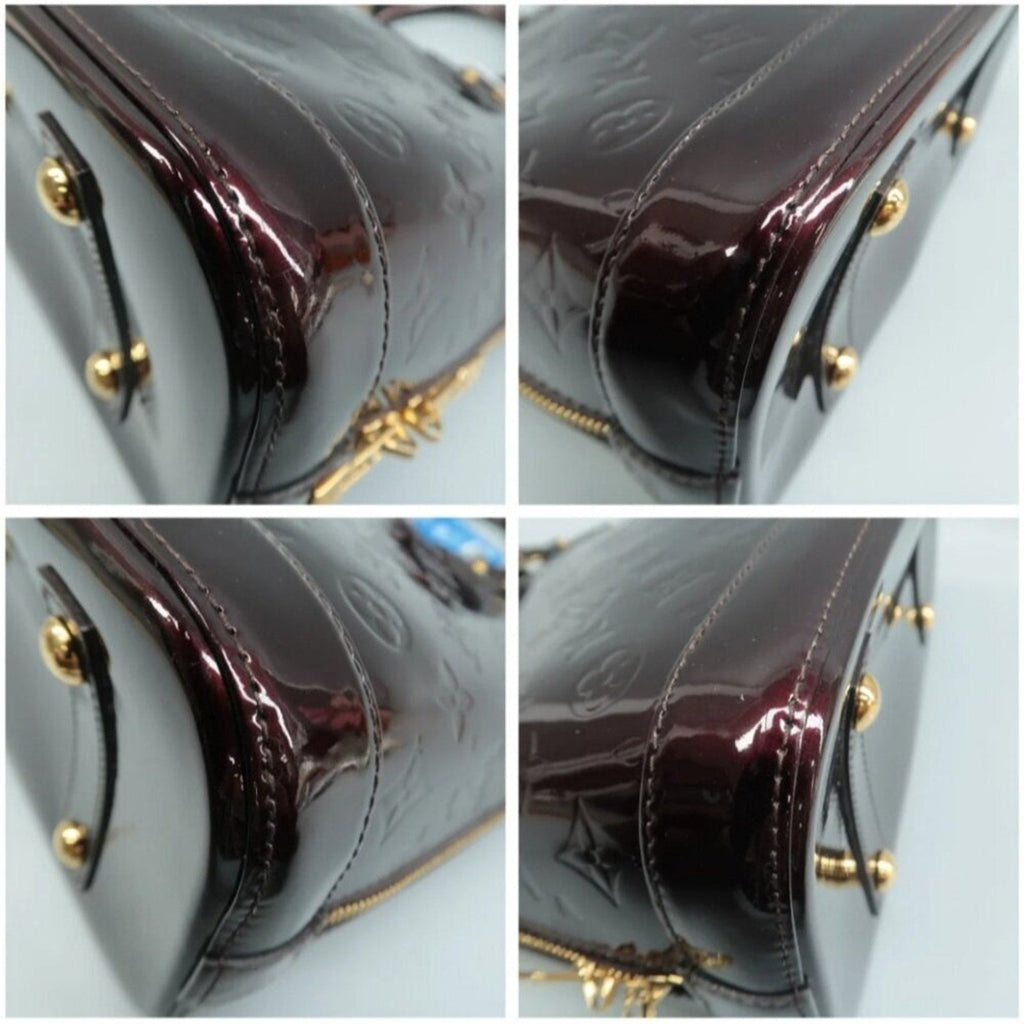 Louis Vuitton Alma Burgundy Patent Leather Hand Bag