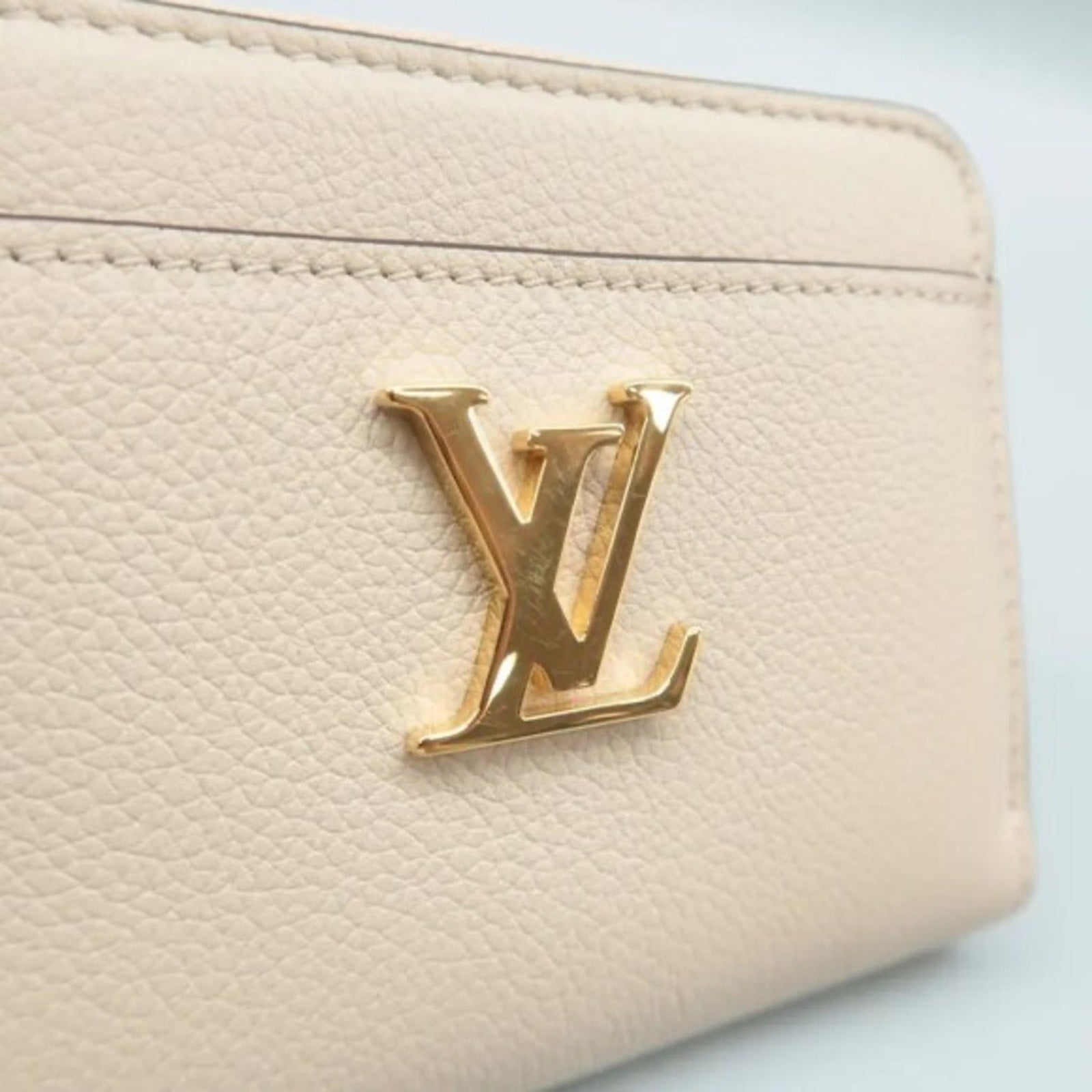 Louis Vuitton Beige Leather Wallet