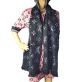 Louis Vuitton Black Logomania Shine Scarf Brand New