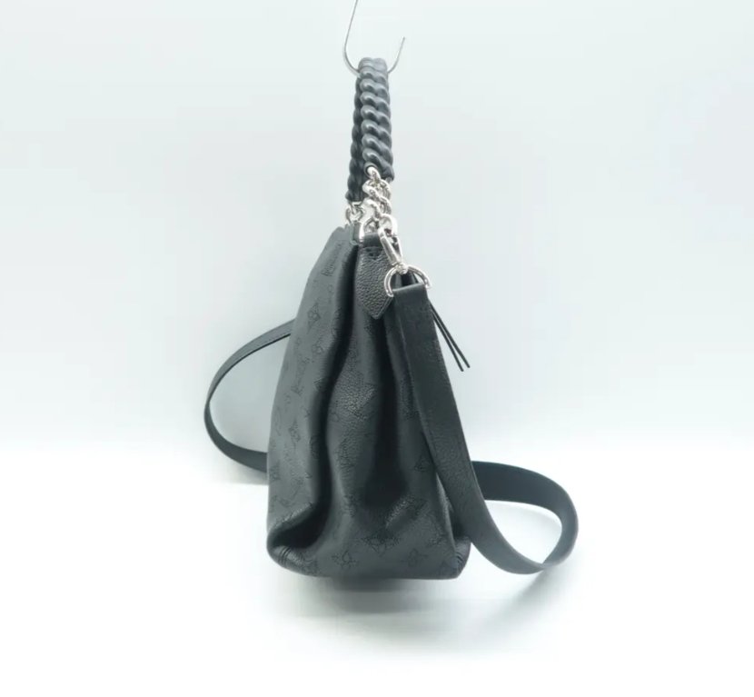 Louis Vuitton Black Monogram Leather Satchel Bag