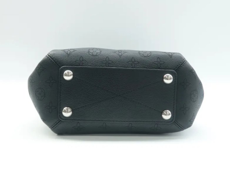Louis Vuitton Black Monogram Leather Satchel Bag