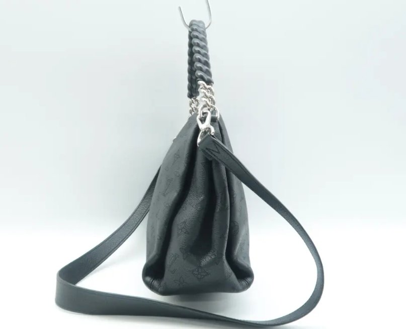 Louis Vuitton Black Monogram Leather Satchel Bag
