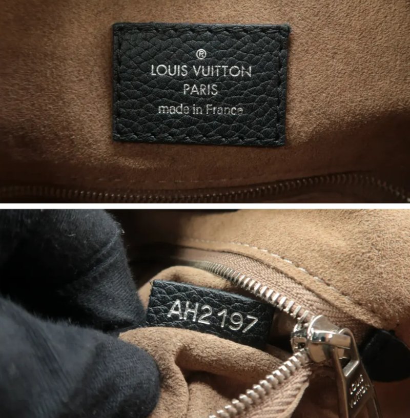 Louis Vuitton Black Monogram Leather Satchel Bag