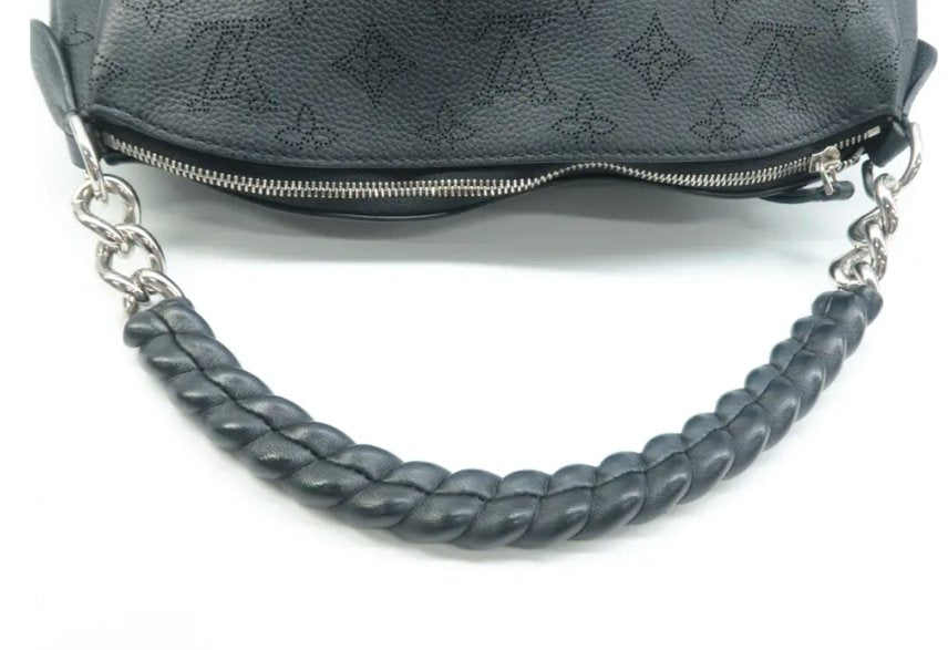 Louis Vuitton Black Monogram Leather Satchel Bag
