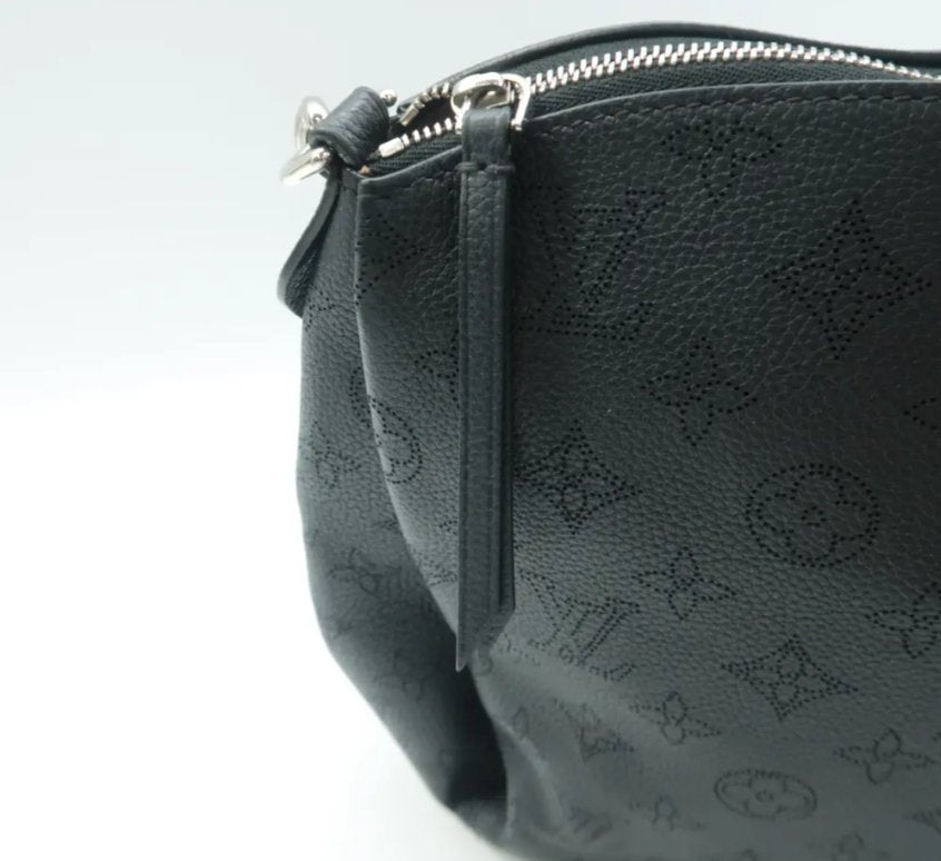 Louis Vuitton Black Monogram Leather Satchel Bag