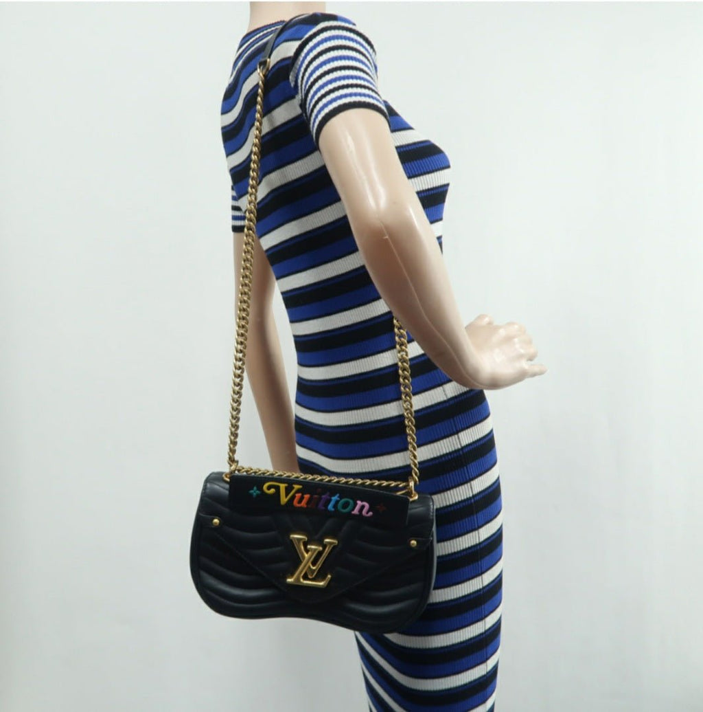 Louis Vuitton Black New Wave Leather Shoulder Bag