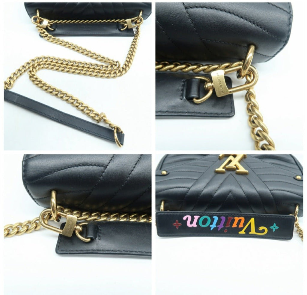 Louis Vuitton Black New Wave Leather Shoulder Bag