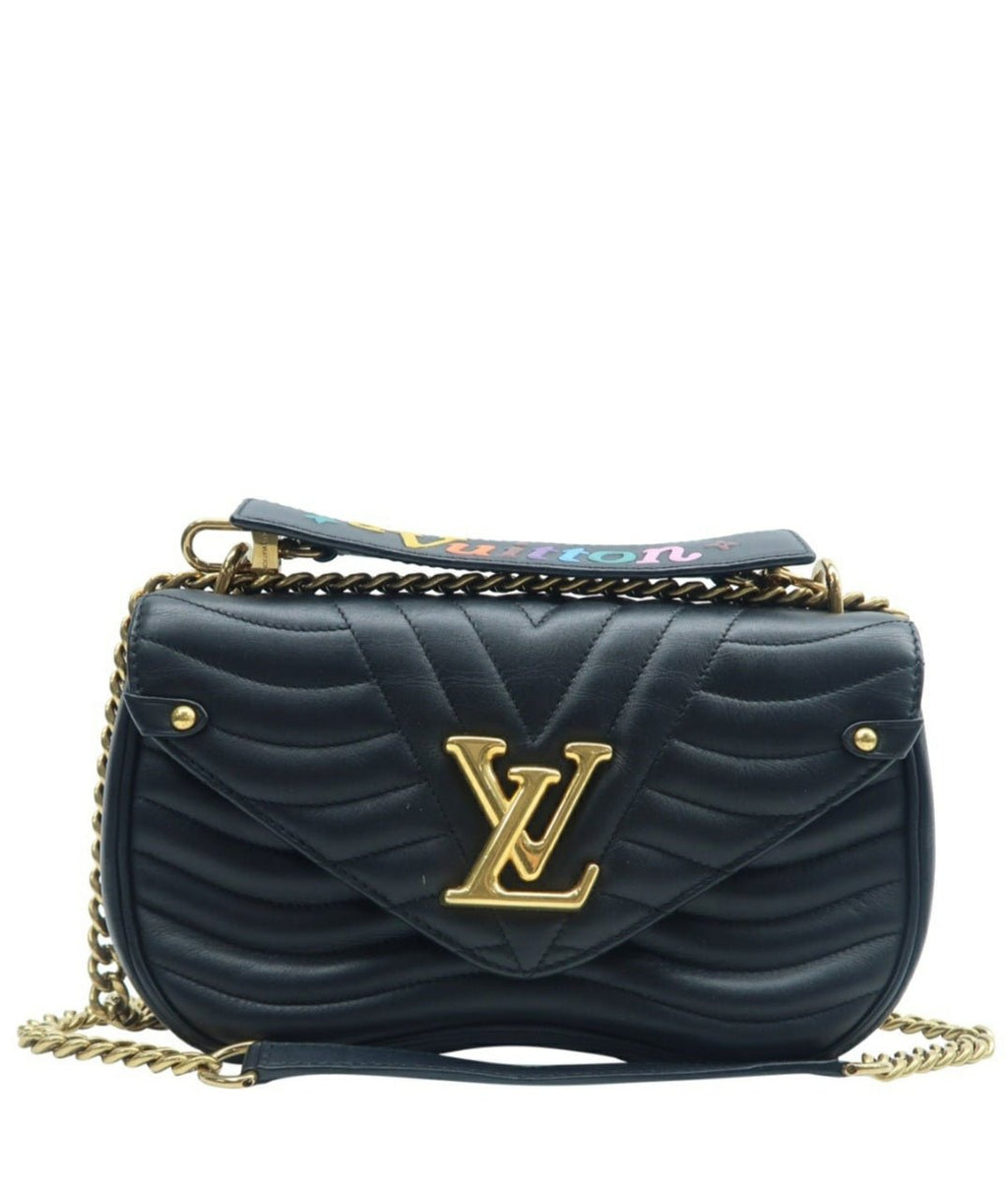 Louis Vuitton Black New Wave Leather Shoulder Bag