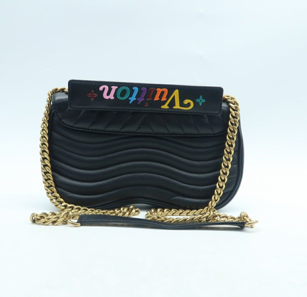 Louis Vuitton Black New Wave Leather Shoulder Bag